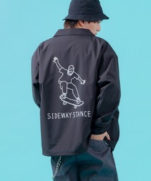 SIDEWAY STANCE（サイドウェイスタンス）の「【SIDEWAY STANCE】プリント コーチジャケット（ナイロンジャケット）」
