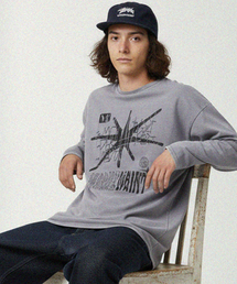 MODERMENT（モダーメント）の「グロビームピグメントオーバーサイズロングスリーブ[グレー]（Tシャツ/カットソー）」