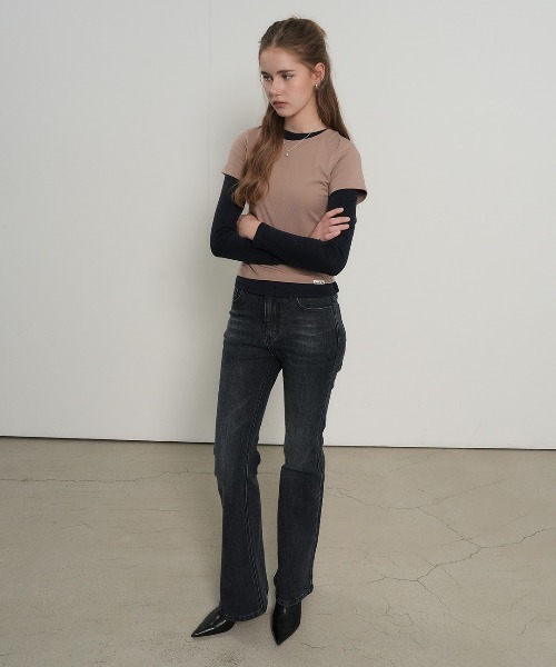 GENERAL IDEA(ジェネラルアイデア)の「【GENERAL IDEA】ブーツカットウォッシュデニムパンツ / BOOTCUT WASHING DENIM PANTS(デニムパンツ・レディース・ライトブルー/ダークブルー/ネイビー/ブラック・L/M/S/XL)」の21枚目の写真