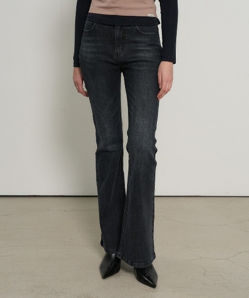 GENERAL IDEA(ジェネラルアイデア)の「【GENERAL IDEA】ブーツカットウォッシュデニムパンツ / BOOTCUT WASHING DENIM PANTS(デニムパンツ・レディース・ライトブルー/ダークブルー/ネイビー/ブラック・L/M/S/XL)」の18枚目の写真
