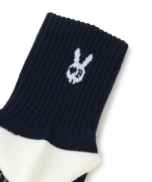 PEARLY GATES(パーリーゲイツ)の「差込スカルラビットショートSOX(ソックス/靴下・メンズ・ネイビー/ホワイト・FREE)」の4枚目の写真