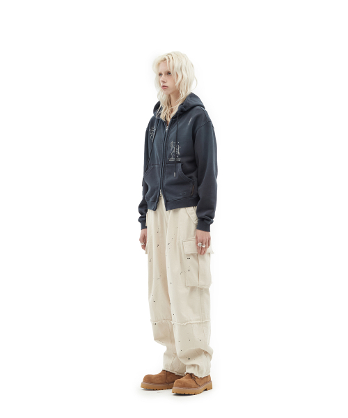 DEFGARMENTS（デフグラメンツ）の「STONE CROSS HOOD ZIP UP [NAVY]（パーカー・レディース・その他・SMALL/LARGE）」の8枚目の写真