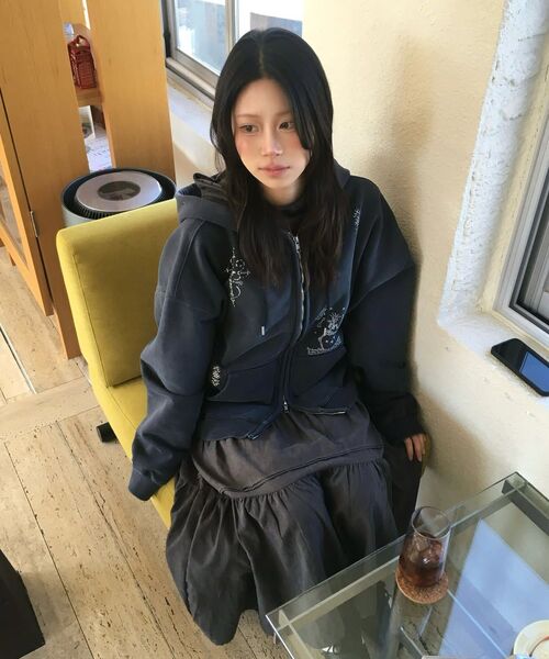 DEFGARMENTS（デフグラメンツ）の「STONE CROSS HOOD ZIP UP [NAVY]（パーカー・レディース・その他・SMALL/LARGE）」の14枚目の写真