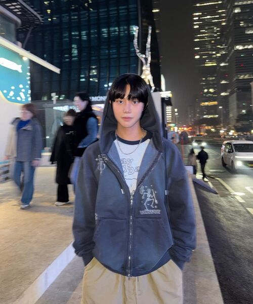 DEFGARMENTS（デフグラメンツ）の「STONE CROSS HOOD ZIP UP [NAVY]（パーカー・レディース・その他・SMALL/LARGE）」の15枚目の写真