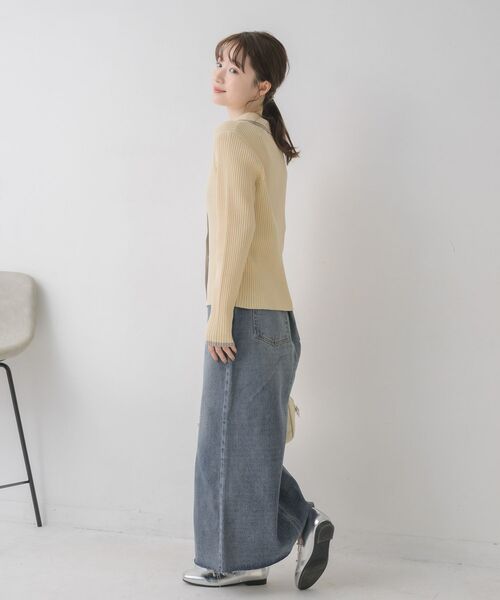 RETRO GIRL(レトロガール)の「配色襟付NTカーディガン(カーディガン/ボレロ・レディース・ナチュラル/ライトグリーン/ブラウン・FREE)」の20枚目の写真