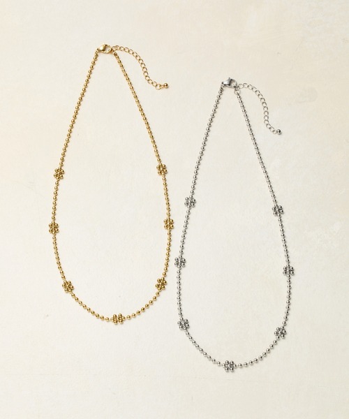 COLONY 2139（コロニートゥーワンスリーナイン）の「フラワーボールチェーンネックレス（ネックレス・レディース・シルバー/ゴールド・FREE）」の3枚目の写真
