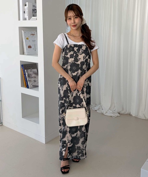 GeeRA(ジーラ)の「1人で簡単着付け!2WAYオーガンジー花柄セパレート浴衣4点セット(浴衣・レディース・ブラック系その他・MEDIUM)」の12枚目の写真