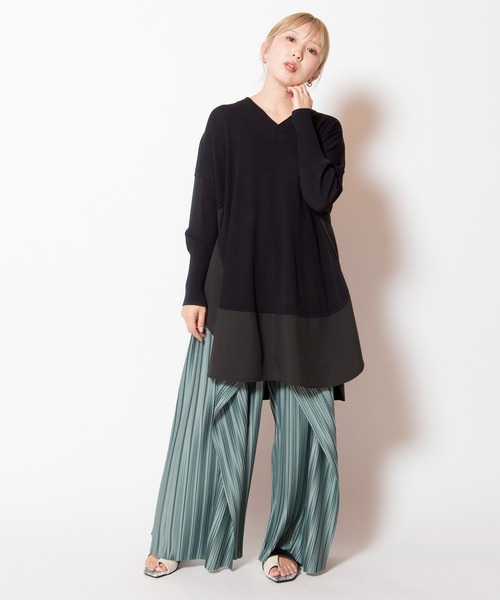 OSMOSIS（オズモーシス）の「ラウンドヘムニットプルオーバー（ニット/セーター・レディース・ライトグレー/ピンク/ブラック・ONE SIZE）」の13枚目の写真