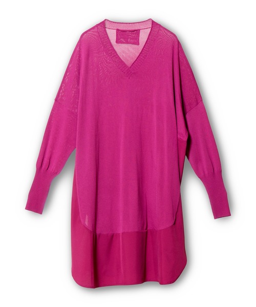 OSMOSIS（オズモーシス）の「ラウンドヘムニットプルオーバー（ニット/セーター・レディース・ライトグレー/ピンク/ブラック・ONE SIZE）」の19枚目の写真