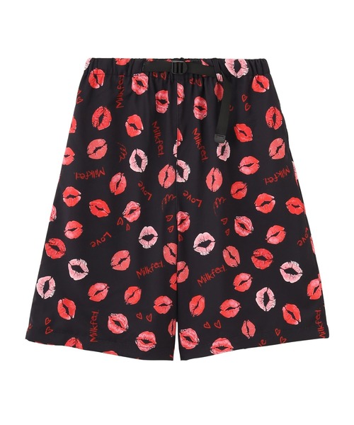 MILKFED.(ミルクフェド)の「LIP PRINT SHORTS(その他パンツ・レディース・オフホワイト/ブラック/ライトピンク・ONE SIZE)」の4枚目の写真