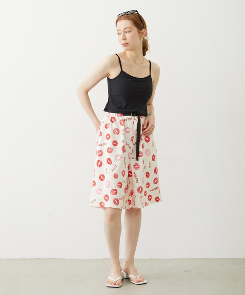 MILKFED.(ミルクフェド)の「LIP PRINT SHORTS(その他パンツ・レディース・オフホワイト/ブラック/ライトピンク・ONE SIZE)」の16枚目の写真