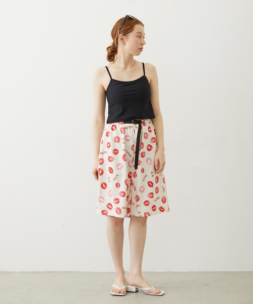 MILKFED.(ミルクフェド)の「LIP PRINT SHORTS(その他パンツ・レディース・オフホワイト/ブラック/ライトピンク・ONE SIZE)」の17枚目の写真