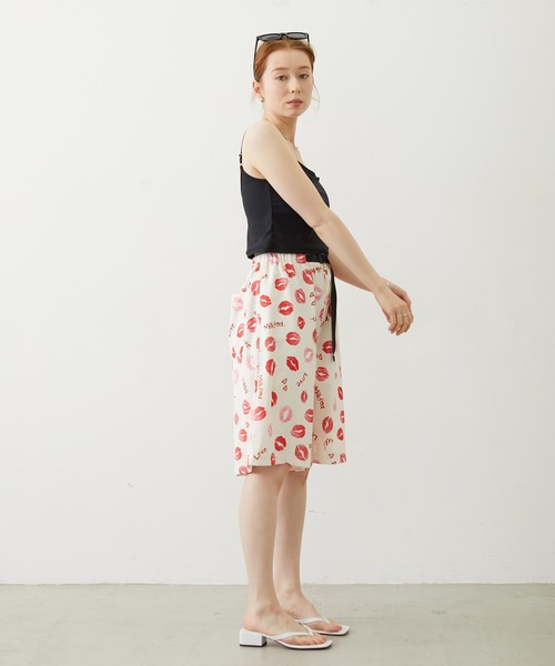 MILKFED.(ミルクフェド)の「LIP PRINT SHORTS(その他パンツ・レディース・オフホワイト/ブラック/ライトピンク・ONE SIZE)」の18枚目の写真