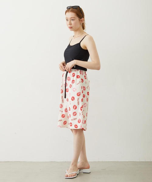 MILKFED.(ミルクフェド)の「LIP PRINT SHORTS(その他パンツ・レディース・オフホワイト/ブラック/ライトピンク・ONE SIZE)」の21枚目の写真