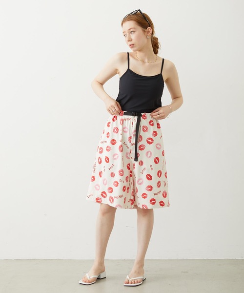 MILKFED.(ミルクフェド)の「LIP PRINT SHORTS(その他パンツ・レディース・オフホワイト/ブラック/ライトピンク・ONE SIZE)」の22枚目の写真