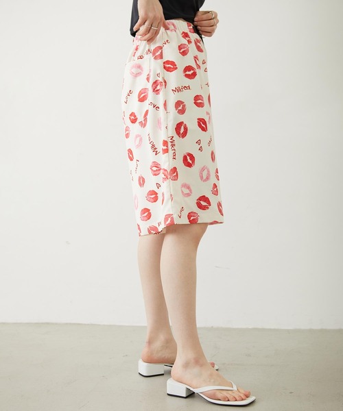 MILKFED.(ミルクフェド)の「LIP PRINT SHORTS(その他パンツ・レディース・オフホワイト/ブラック/ライトピンク・ONE SIZE)」の15枚目の写真