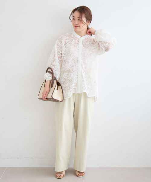 le.coeur blanc(ルクールブラン)の「TORRAZZO DONNA別注エンブロイダリーレースシャツ(シャツ/ブラウス・レディース・ライトグレー/ホワイト/チャコールグレー・38)」の8枚目の写真