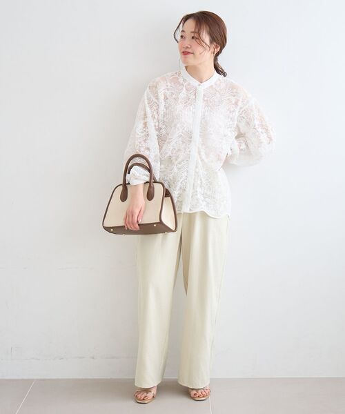 le.coeur blanc(ルクールブラン)の「TORRAZZO DONNA別注エンブロイダリーレースシャツ(シャツ/ブラウス・レディース・ライトグレー/ホワイト/チャコールグレー・38)」の12枚目の写真