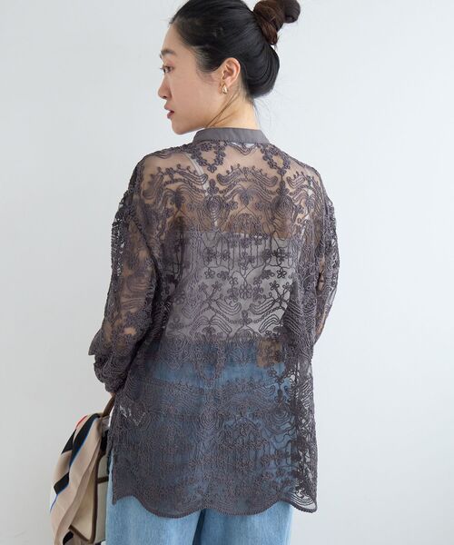 le.coeur blanc(ルクールブラン)の「TORRAZZO DONNA別注エンブロイダリーレースシャツ(シャツ/ブラウス・レディース・ライトグレー/ホワイト/チャコールグレー・38)」の16枚目の写真