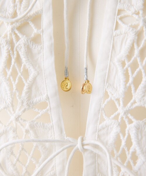 ear PAPILLONNER（イアパピヨネ）の「インドレースシャツカーデ【SUM1 STYLE】（シャツ/ブラウス・レディース・ホワイト/ブラック・FREE）」の5枚目の写真