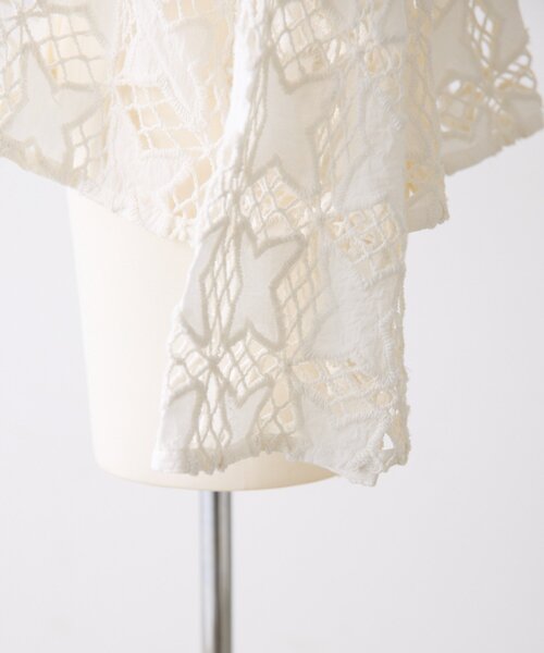 ear PAPILLONNER（イアパピヨネ）の「インドレースシャツカーデ【SUM1 STYLE】（シャツ/ブラウス・レディース・ホワイト/ブラック・FREE）」の7枚目の写真