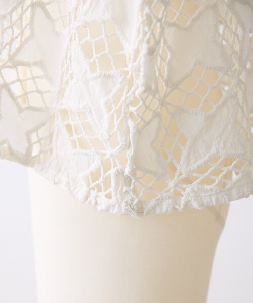 ear PAPILLONNER（イアパピヨネ）の「インドレースシャツカーデ【SUM1 STYLE】（シャツ/ブラウス・レディース・ホワイト/ブラック・FREE）」の8枚目の写真