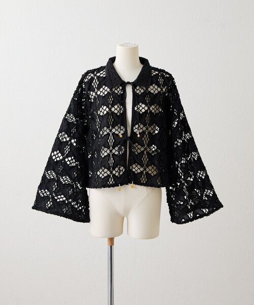 ear PAPILLONNER（イアパピヨネ）の「インドレースシャツカーデ【SUM1 STYLE】（シャツ/ブラウス・レディース・ホワイト/ブラック・FREE）」の19枚目の写真