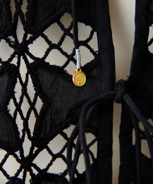 ear PAPILLONNER（イアパピヨネ）の「インドレースシャツカーデ【SUM1 STYLE】（シャツ/ブラウス・レディース・ホワイト/ブラック・FREE）」の20枚目の写真