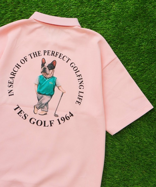 The Endless Summer(エンドレスサマー)の「TES BUHI GOLFER BIG POLO / ビッグシルエットPOLOシャツ(ポロシャツ・メンズ・ピンク/ホワイト・X-LARGE/LARGE/MEDIUM/SMALL)」の2枚目の写真