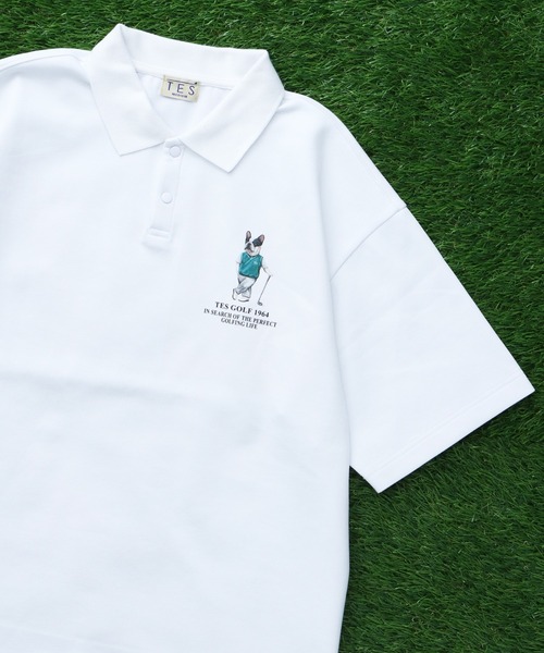 The Endless Summer(エンドレスサマー)の「TES BUHI GOLFER BIG POLO / ビッグシルエットPOLOシャツ(ポロシャツ・メンズ・ピンク/ホワイト・X-LARGE/LARGE/MEDIUM/SMALL)」の3枚目の写真
