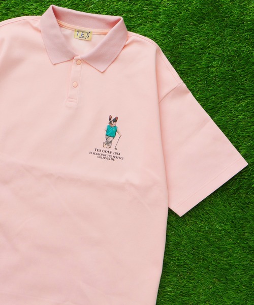 The Endless Summer(エンドレスサマー)の「TES BUHI GOLFER BIG POLO / ビッグシルエットPOLOシャツ(ポロシャツ・メンズ・ピンク/ホワイト・X-LARGE/LARGE/MEDIUM/SMALL)」の6枚目の写真