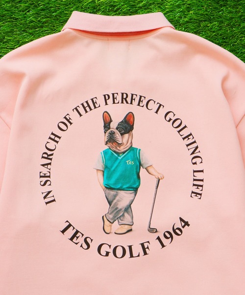 The Endless Summer(エンドレスサマー)の「TES BUHI GOLFER BIG POLO / ビッグシルエットPOLOシャツ(ポロシャツ・メンズ・ピンク/ホワイト・X-LARGE/LARGE/MEDIUM/SMALL)」の7枚目の写真