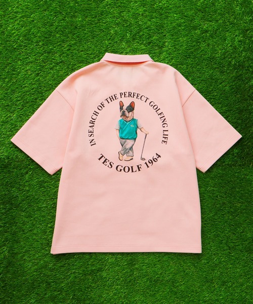 The Endless Summer(エンドレスサマー)の「TES BUHI GOLFER BIG POLO / ビッグシルエットPOLOシャツ(ポロシャツ・メンズ・ピンク/ホワイト・X-LARGE/LARGE/MEDIUM/SMALL)」の5枚目の写真