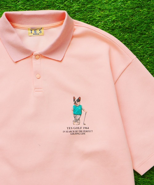 The Endless Summer(エンドレスサマー)の「TES BUHI GOLFER BIG POLO / ビッグシルエットPOLOシャツ(ポロシャツ・メンズ・ピンク/ホワイト・X-LARGE/LARGE/MEDIUM/SMALL)」の8枚目の写真