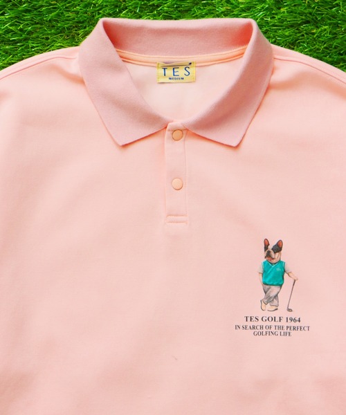 The Endless Summer(エンドレスサマー)の「TES BUHI GOLFER BIG POLO / ビッグシルエットPOLOシャツ(ポロシャツ・メンズ・ピンク/ホワイト・X-LARGE/LARGE/MEDIUM/SMALL)」の9枚目の写真