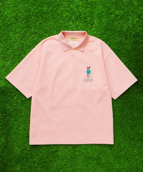 The Endless Summer(エンドレスサマー)の「TES BUHI GOLFER BIG POLO / ビッグシルエットPOLOシャツ(ポロシャツ・メンズ・ピンク/ホワイト・X-LARGE/LARGE/MEDIUM/SMALL)」の4枚目の写真