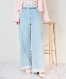one after another NICE CLAUP | 【サイズ展開あり】レースポケットワイドパンツ(デニムパンツ)