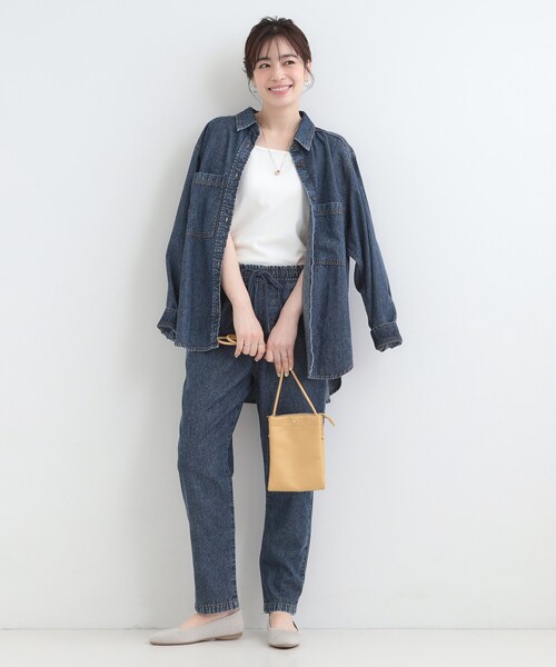 SHOO・LA・RUE(シューラルー)の「【ネックアソート】裏ひんやりテレコ5分袖トップス(Tシャツ/カットソー・レディース・ブラック系/ブラック系1/ホワイト系1/ホワイト系2・01/02/03/04)」の18枚目の写真