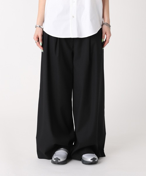 forget-me-nots(フォーゲットミーノッツ)の「WIDE TUCK SLACKS FMN-26SS-PT-003(その他パンツ・レディース・チャコールグレー/ブラック・SMALL/MEDIUM)」の1枚目の写真