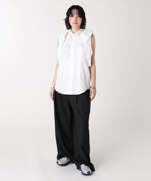 forget-me-nots(フォーゲットミーノッツ)の「WIDE TUCK SLACKS FMN-26SS-PT-003(その他パンツ・レディース・チャコールグレー/ブラック・SMALL/MEDIUM)」の10枚目の写真
