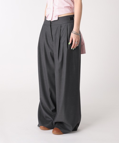 forget-me-nots(フォーゲットミーノッツ)の「WIDE TUCK SLACKS FMN-26SS-PT-003(その他パンツ・レディース・チャコールグレー/ブラック・SMALL/MEDIUM)」の12枚目の写真