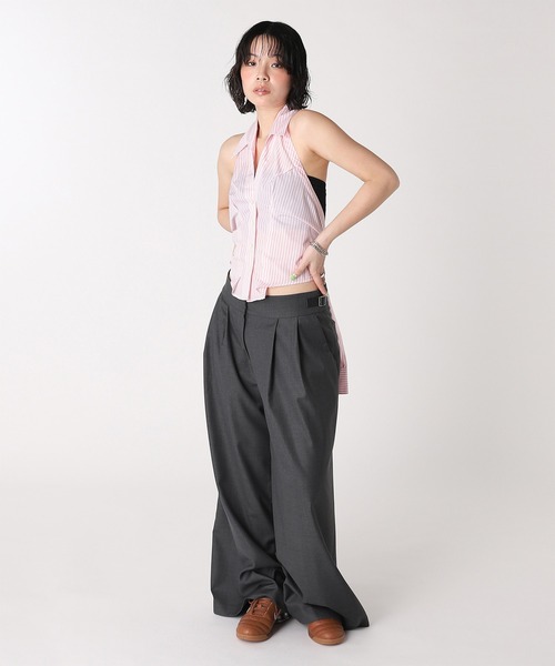 forget-me-nots(フォーゲットミーノッツ)の「WIDE TUCK SLACKS FMN-26SS-PT-003(その他パンツ・レディース・チャコールグレー/ブラック・SMALL/MEDIUM)」の15枚目の写真