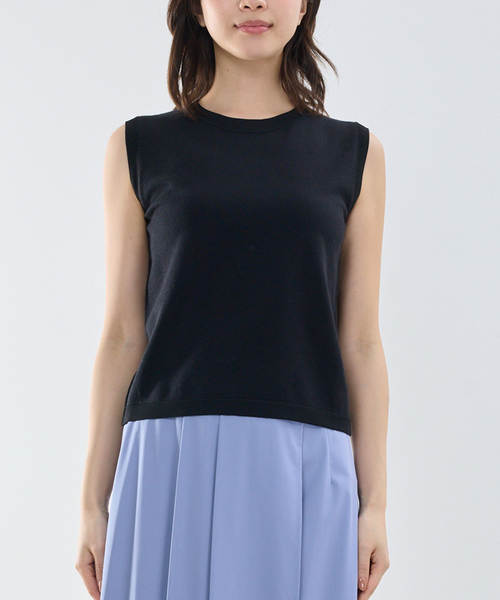 NARACAMICIE（ナラカミーチェ）の「【NARACAMICIE】調温ニットノースリプルオーバー（ニット/セーター・レディース・ブラック/ブルー/ピンク・M/L）」の4枚目の写真