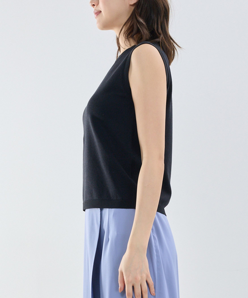 NARACAMICIE（ナラカミーチェ）の「【NARACAMICIE】調温ニットノースリプルオーバー（ニット/セーター・レディース・ブラック/ブルー/ピンク・M/L）」の5枚目の写真