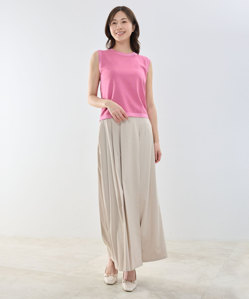 NARACAMICIE（ナラカミーチェ）の「【NARACAMICIE】調温ニットノースリプルオーバー（ニット/セーター・レディース・ブラック/ブルー/ピンク・M/L）」の13枚目の写真