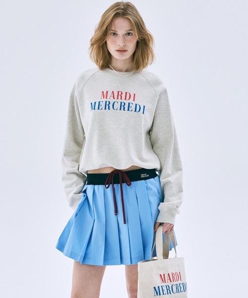 Mardi Mercredi（マルディメクルディ）の「SWEATSHIRT RAGLAN LA TYPO FRANCAISE / スウェットシャツ ラグラン ラ タイポ フランセーズ（スウェット・レディース・オートミール・FREE）」の3枚目の写真