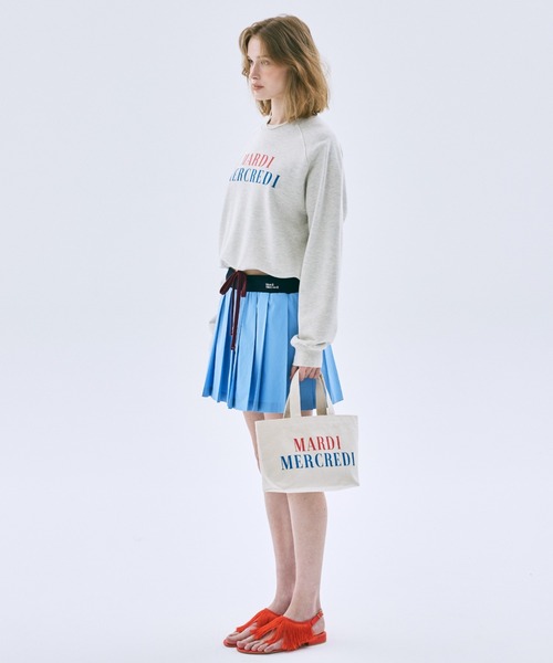 Mardi Mercredi（マルディメクルディ）の「SWEATSHIRT RAGLAN LA TYPO FRANCAISE / スウェットシャツ ラグラン ラ タイポ フランセーズ（スウェット・レディース・オートミール・FREE）」の6枚目の写真