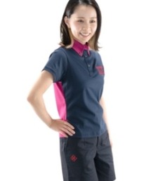 DOCUS（ドゥーカス）の「DOCUS（ドゥーカス）レディース バイカラー切替 ポロシャツ（ゴルフグッズ）」