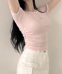 サイドシャーリング入り半袖Tシャツ