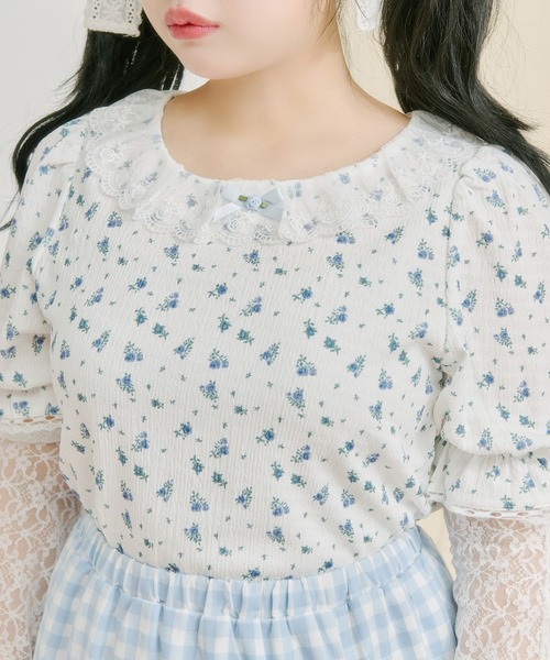 kutir(クティール)の「【クティールとレトロ】リボンレースアームウォーマーSET花柄カットソー(Tシャツ/カットソー・レディース・ブルー/ライトピンク/ライトグリーン・FREE)」の19枚目の写真